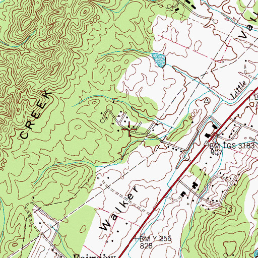 Topographic Map of North Club Estates, TN