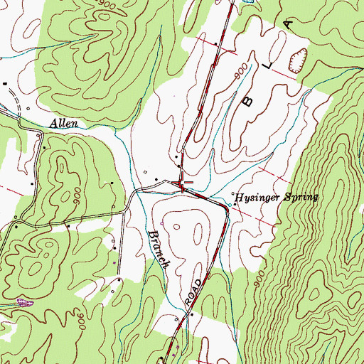 Topographic Map of Parks Store, TN