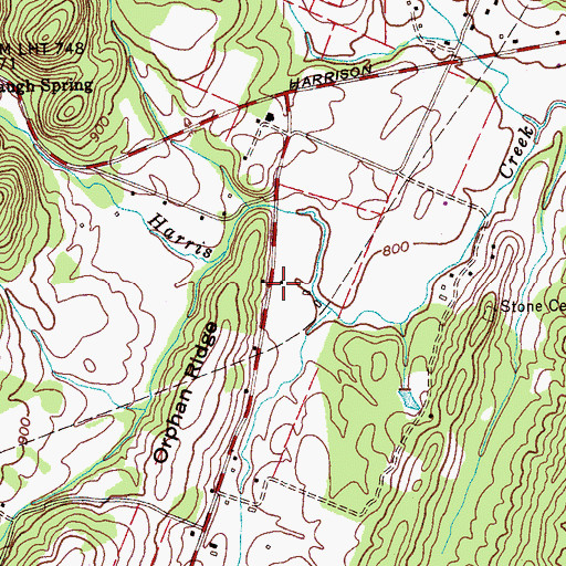 Topographic Map of Pentecostal Orphanage (historical), TN
