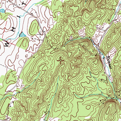 Topographic Map of Rollins Ridge, TN