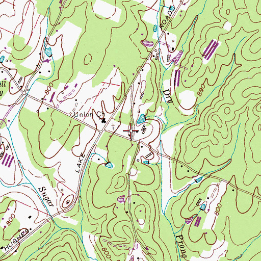 Topographic Map of School Number Four (historical), TN