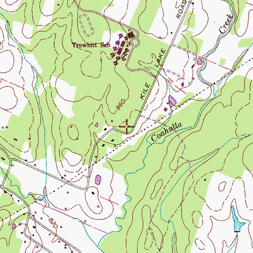Topographic Map of Trewhitt Elementary School, TN