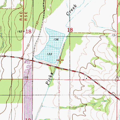 Topographic Map of Willie Woods Dam Number 2, AL