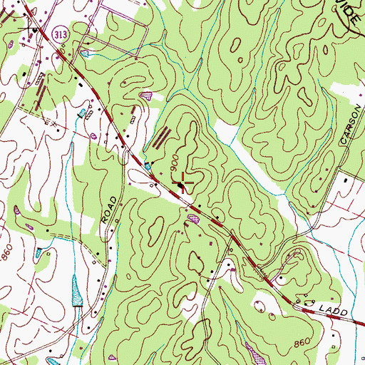 Topographic Map of Wooten School (historical), TN