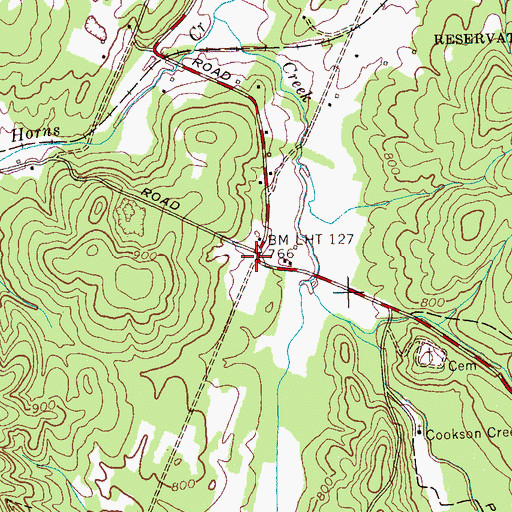 Topographic Map of Fetzerton (historical), TN