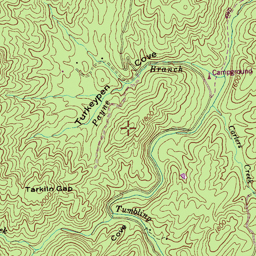 Topographic Map of Potato Hill, TN
