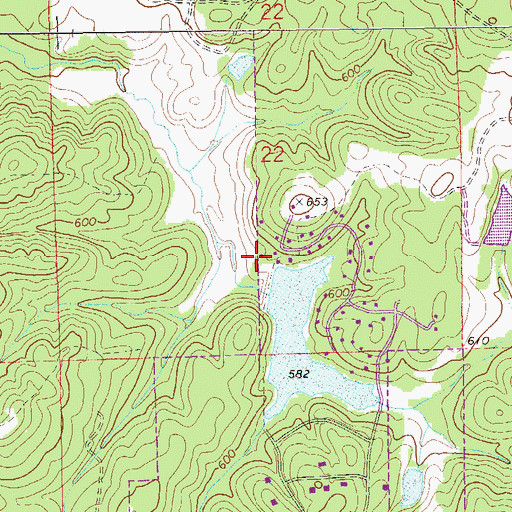 Topographic Map of Folmar Dam, AL
