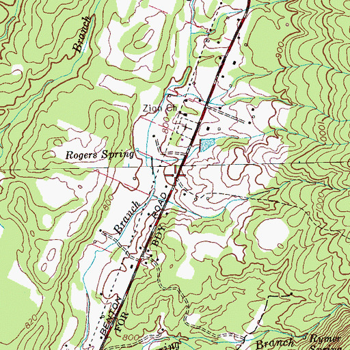 Topographic Map of Wiregrass School (historical), TN