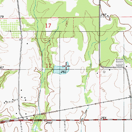 Topographic Map of Bone Lake Dam, AL
