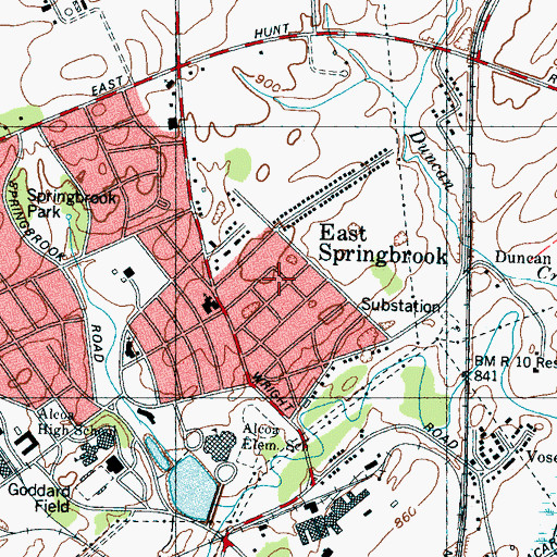 Topographic Map of Ford Addition, TN