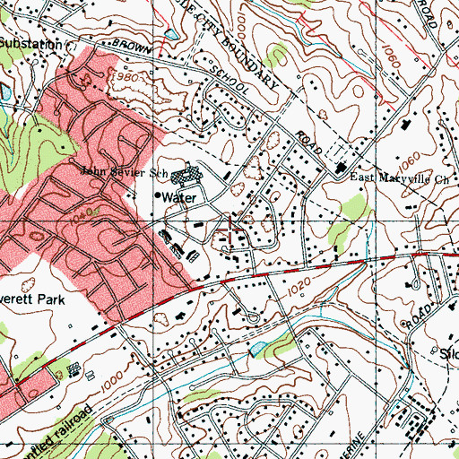 Topographic Map of John Sevier Park, TN