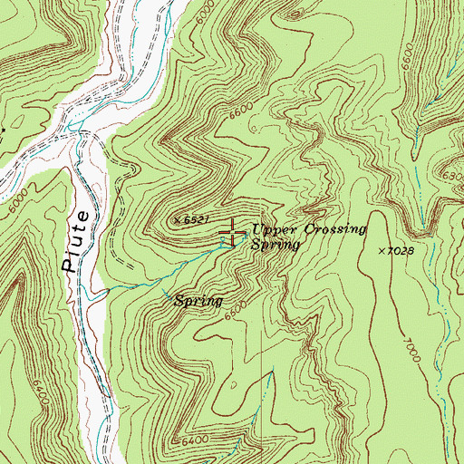 Topographic Map of Upper Crossing Spring, AZ