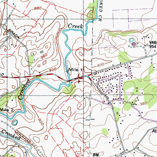 Topographic Map of Notime (historical), TN