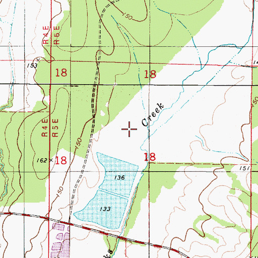 Topographic Map of Willie Woods Dam Number 1, AL