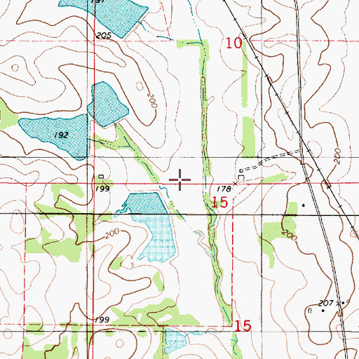 Topographic Map of Kyser Lakes, AL
