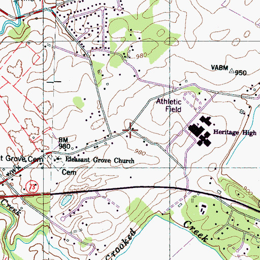 Topographic Map of Fairfield, TN
