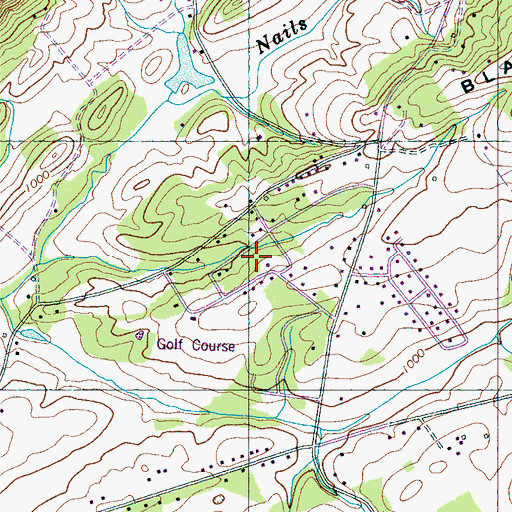 Topographic Map of Bayview, TN