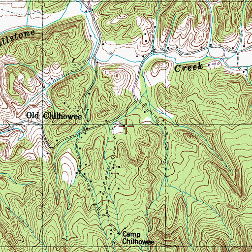Topographic Map of Old Chilhowee Church, TN