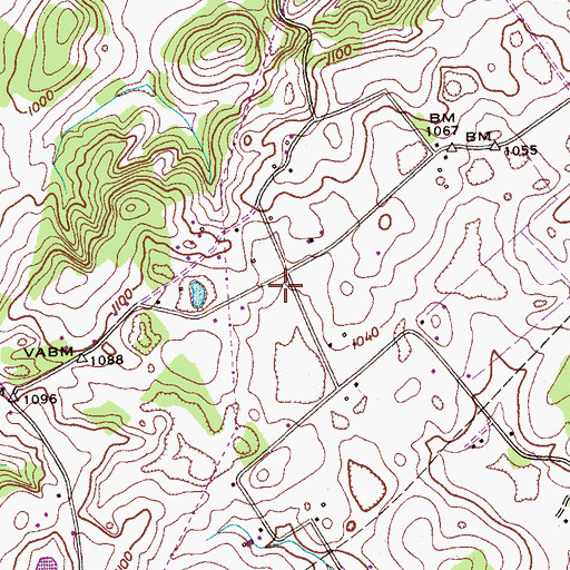 Topographic Map of Cloyd Creek (historical), TN