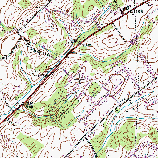 Topographic Map of Scott Hills, TN