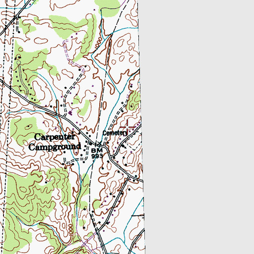 Topographic Map of Bestview, TN