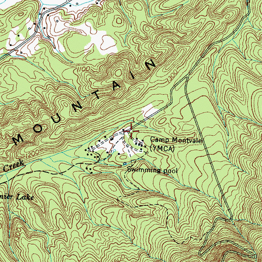 Topographic Map of Montvale Springs, TN
