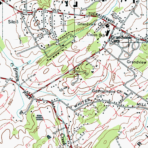 Topographic Map of Oaklawn Addition, TN