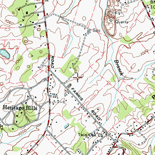 Topographic Map of Eastover, TN