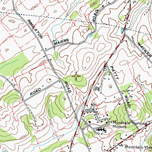 Topographic Map of East Forest, TN