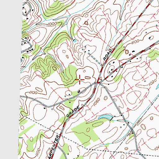 Topographic Map of Oxford Hills, TN