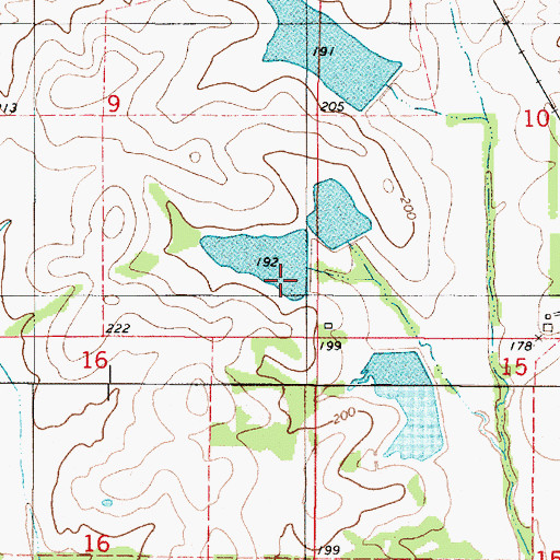 Topographic Map of Kyser Lakes Dam Number 1, AL