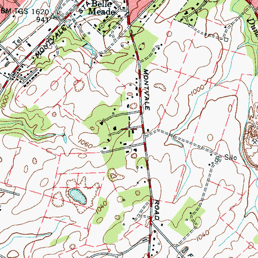 Topographic Map of Briarcliff, TN