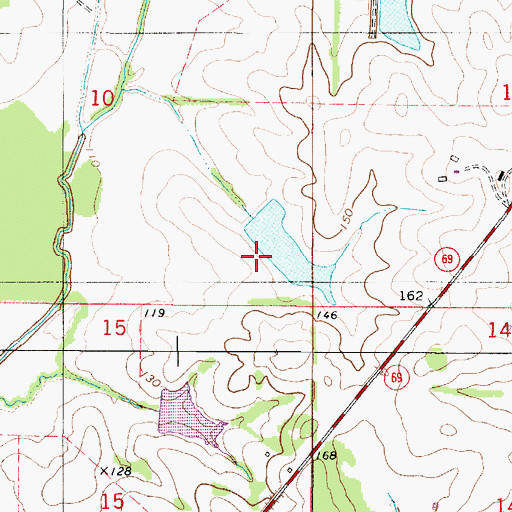 Topographic Map of Roy Alexander Dam, AL