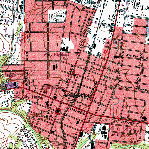 Topographic Map of Coleman Memorial United Methodist Church, TN