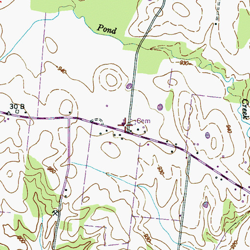 Topographic Map of O K Missionary Baptist Church, TN