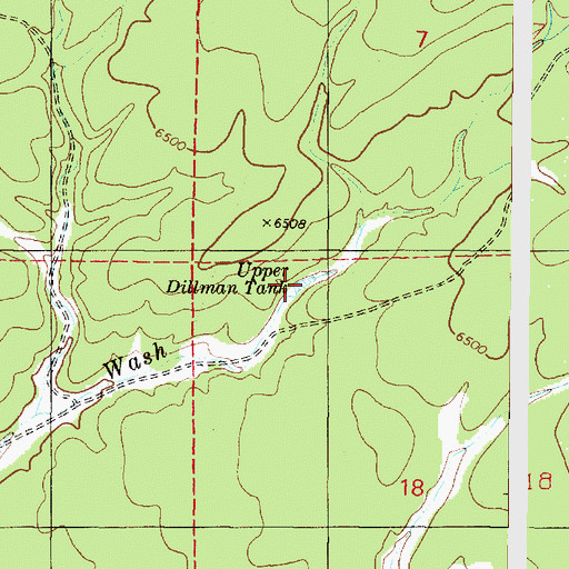 Topographic Map of Upper Dillman Tank, AZ