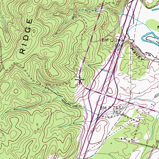 Topographic Map of Tillery Chapel School (historical), TN