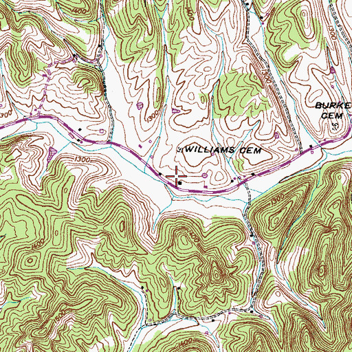 Topographic Map of Central School (historical), TN