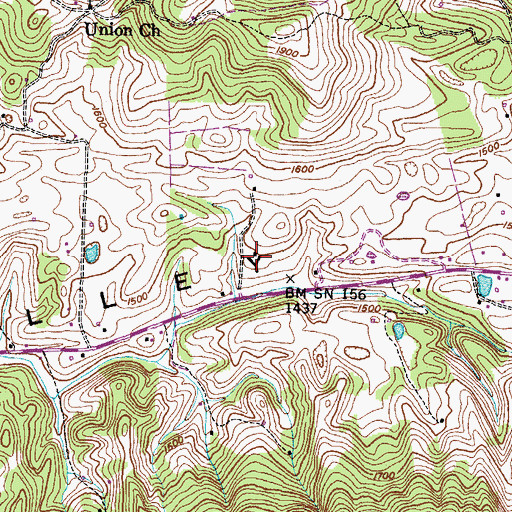 Topographic Map of Clinchdale School (historical), TN