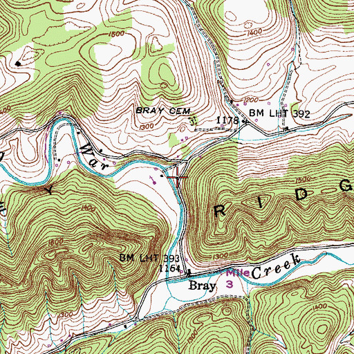 Topographic Map of Providence School (historical), TN