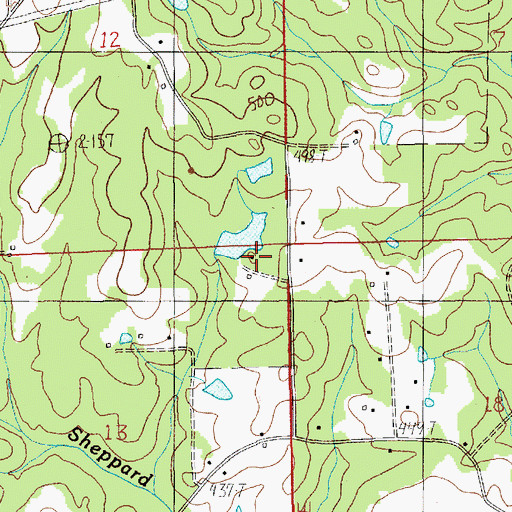 Topographic Map of Maier Lake Dam, AL