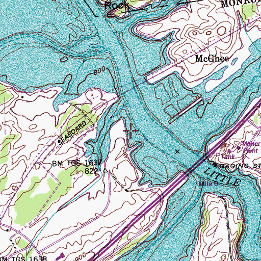 Topographic Map of Little River (historical), TN