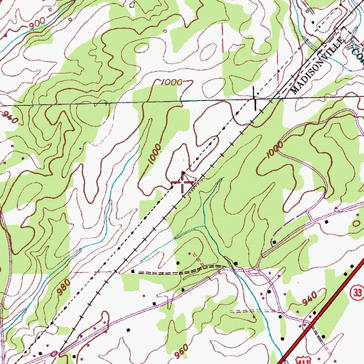 Topographic Map of Madisonville Industrial Park, TN