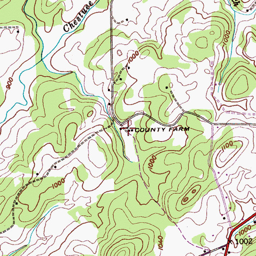 Topographic Map of Monroe County Farm (historical), TN