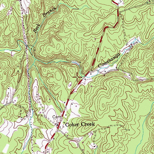 Topographic Map of Murphys Mill (historical), TN