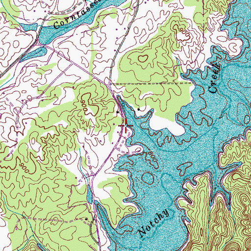 Topographic Map of Notchy Creek Boat Launching Ramp, TN