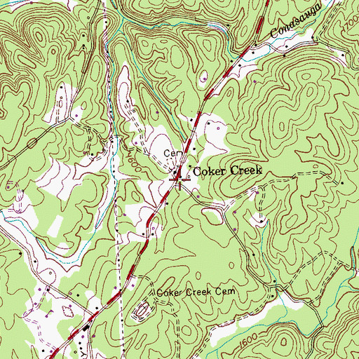 Topographic Map of Station School (historical), TN