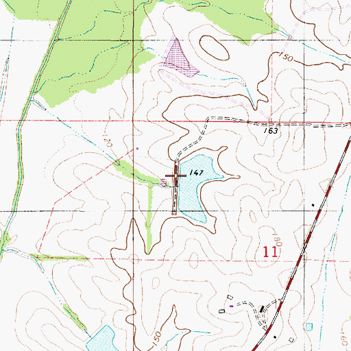 Topographic Map of State Cattle Ranch Dam Number 8, AL