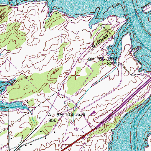 Topographic Map of Vonore-Niles Ferry Industrial Park, TN