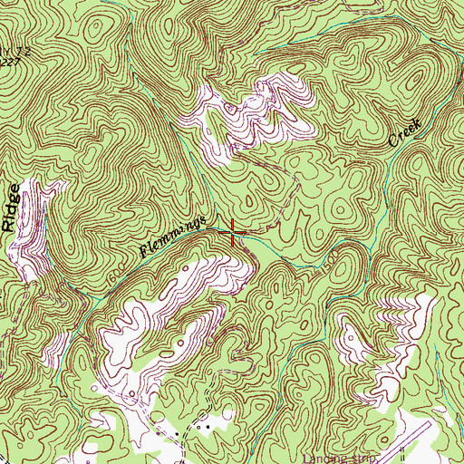 Topographic Map of Witts Pond (historical), TN